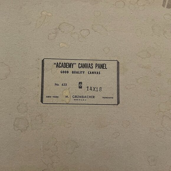 Vintage Unsigned Painting - Flowers in Vase - Acrylic on Canvas Board - 14x18" - Picture 6 of 6